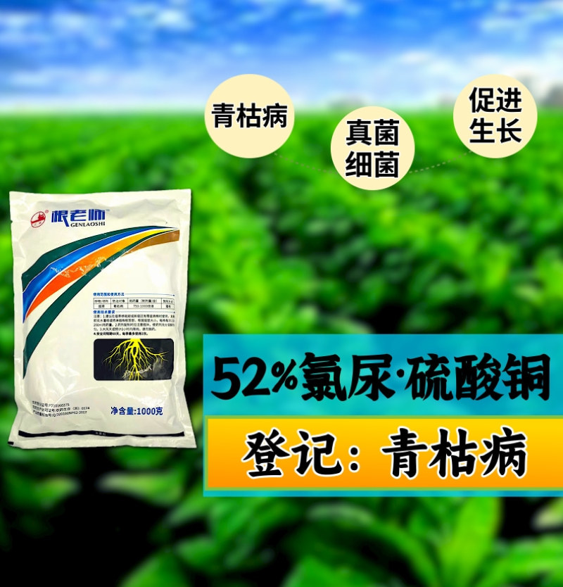 卫农根老师52%氯尿硫酸铜青枯病杀菌剂氯溴异氰尿酸硫酸铜