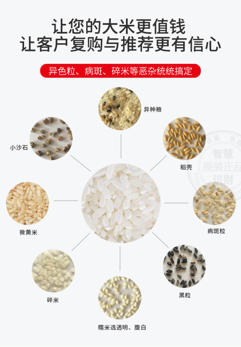 一点金大米色选机颗粒式去杂机五谷杂粮喷风式筛选机