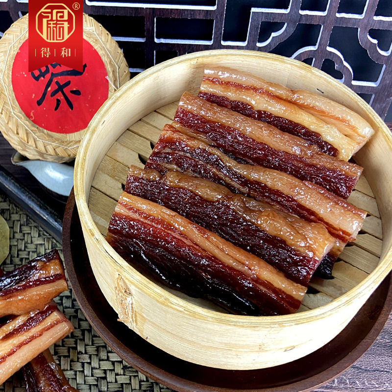 广式腊肉肥瘦相间咸甜口味酒香五花餐饮煲仔饭五花肥瘦相间