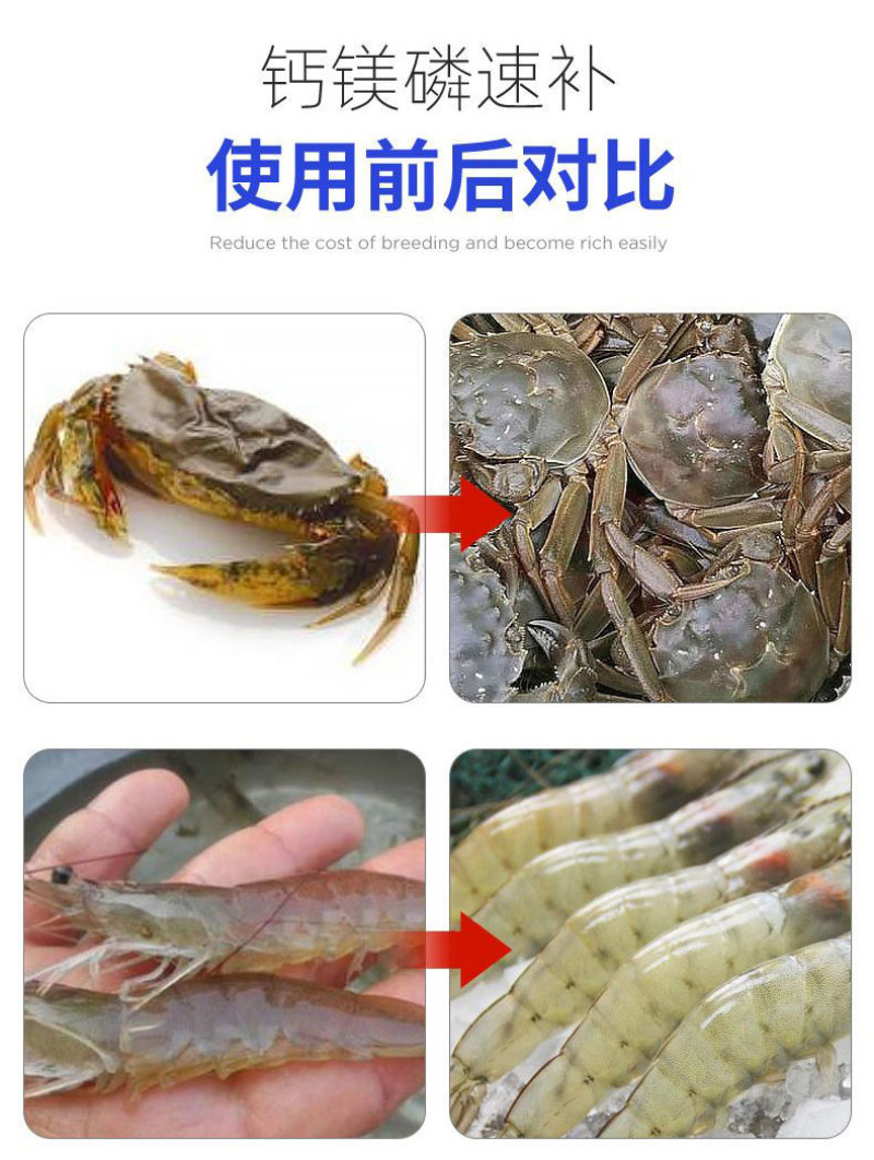 有机酸钙虾蟹脱壳补钙易吸收促脱壳水产养殖动物补钙