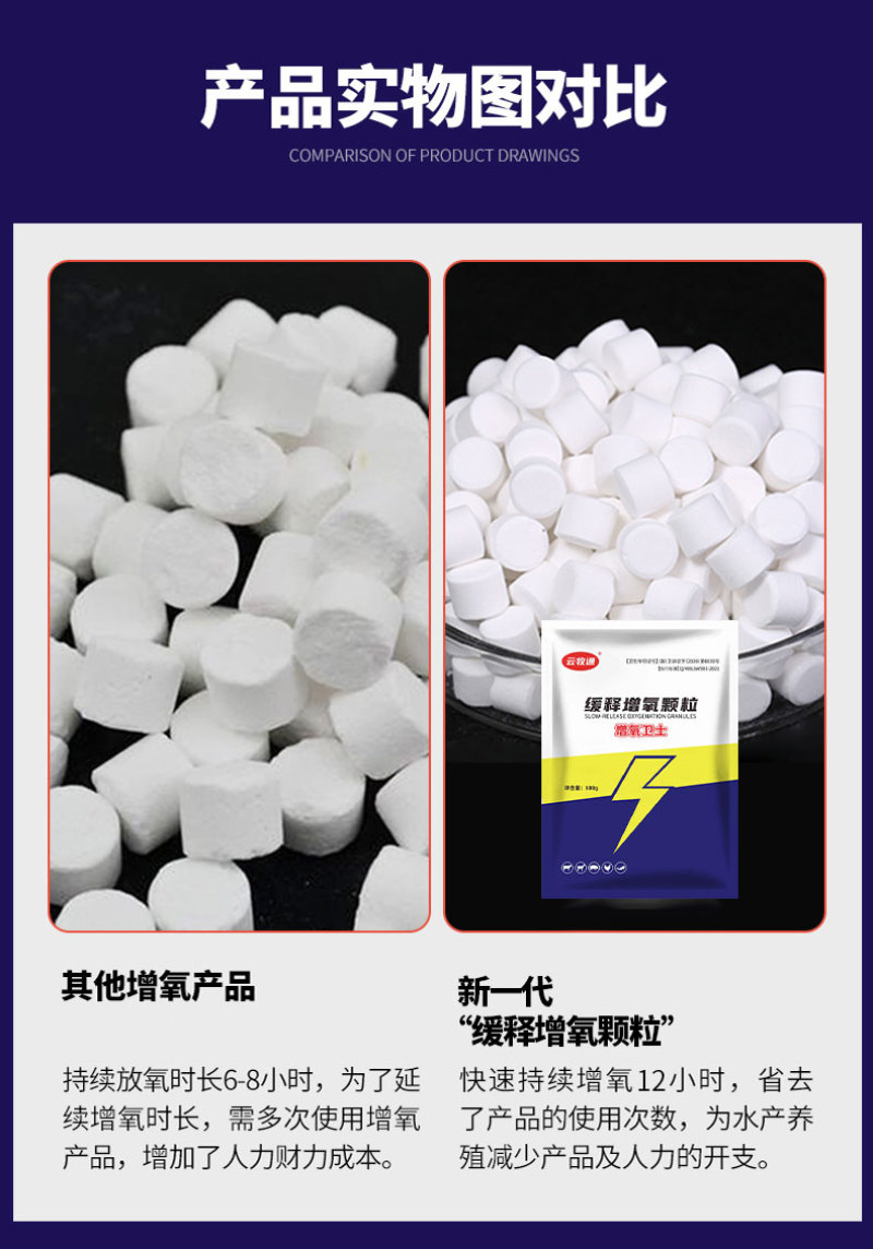 增氧片增氧颗粒鱼塘增氧底改片增氧剂预防缺氧