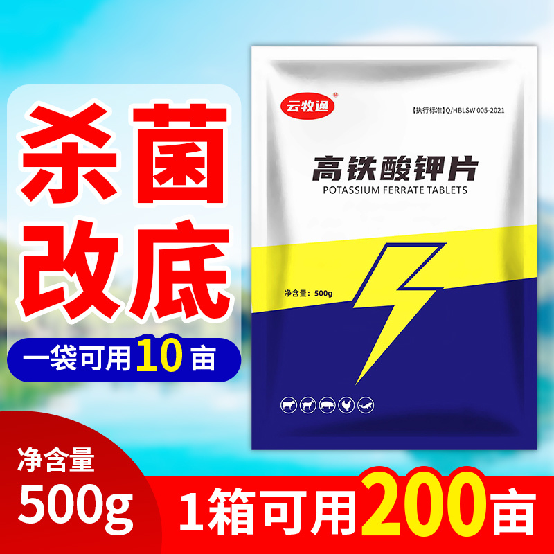 20%高铁酸钾片改底除臭增氧控藻化学改底厂家直销