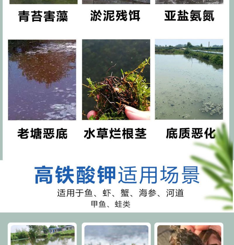 20%高铁酸钾片改底除臭增氧控藻化学改底厂家直销
