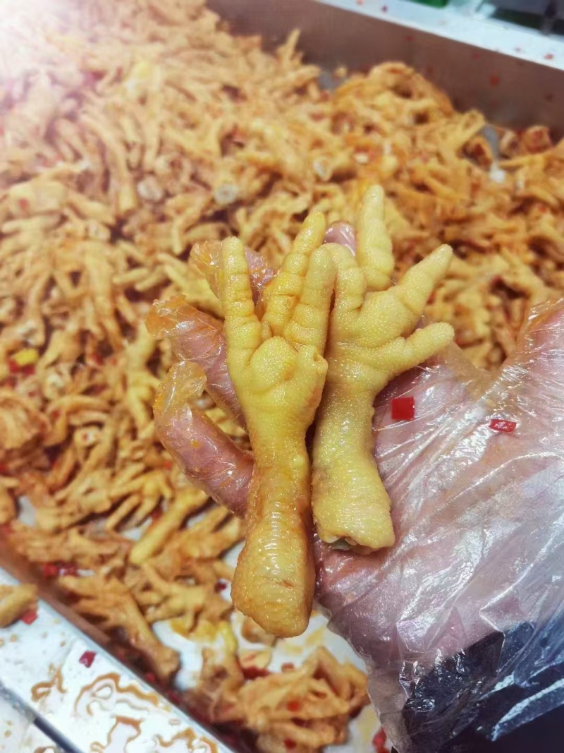 无骨鸡爪，80%固体物，源头厂家批发零售
