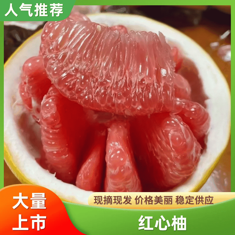 【红心柚】湖北柚子宜昌红心柚子皮薄果形好口感好颜色靓丽卖相好