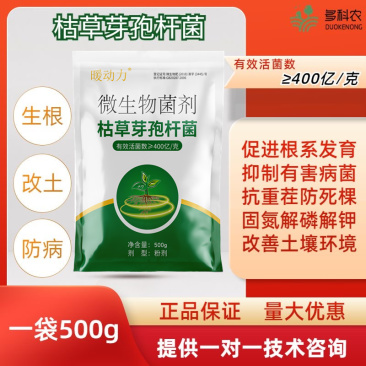 暖动力400亿枯草芽孢杆菌抗重茬防病害改善土壤微生物菌肥