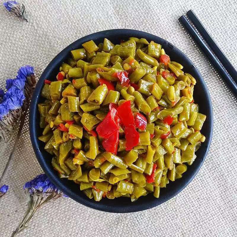 酸豆角泡前新鲜泡后美味鲜豆角腌制支持视频看货