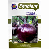 红秀球茄子种子果大紫红色高圆型大田露地兼用圆茄子