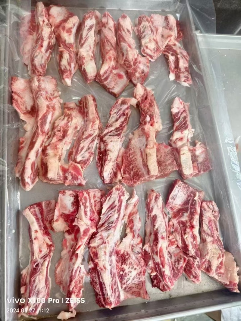 山东精品纯干腹肉条牛肋条大量现货，规格齐全，可视频看货选货