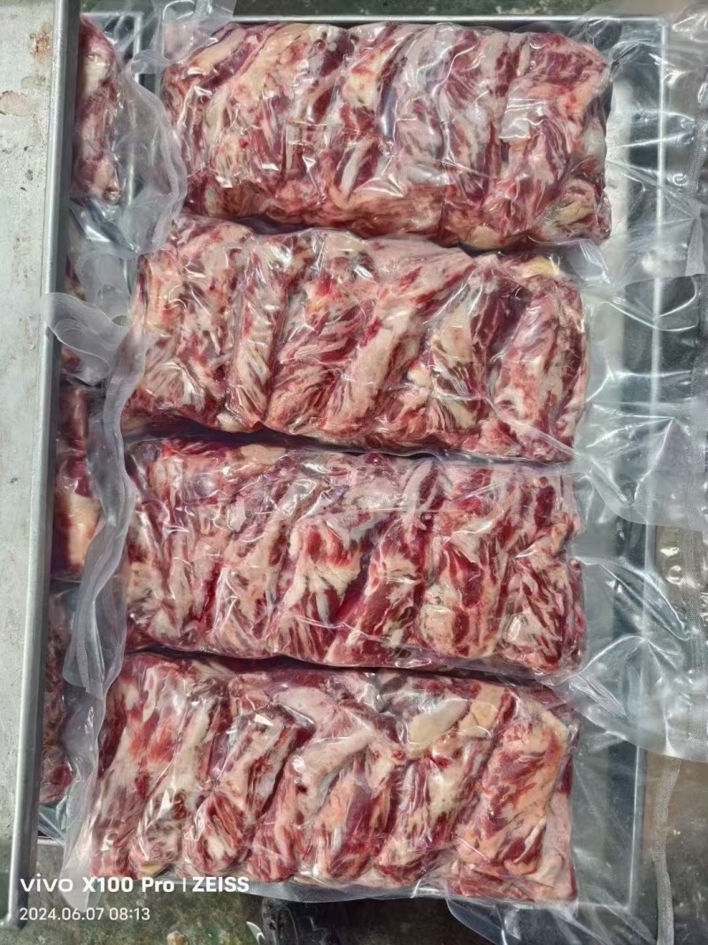 山东精品纯干腹肉条牛肋条大量现货，规格齐全，可视频看货选货