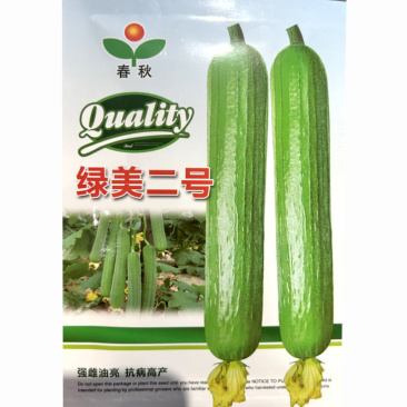 丝瓜种子绿美二号强雌油亮短条丝瓜油亮丝瓜种籽高产抗病绿