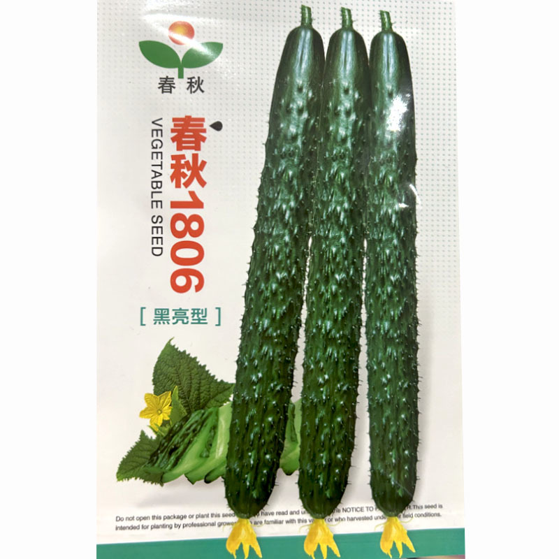 春秋1806黄瓜种子黑亮型油亮瓜条顺直春秋露地栽培