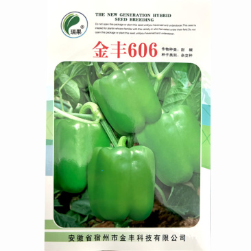 金丰606甜椒种子中早熟结果多抗病强果肉厚四心室种植