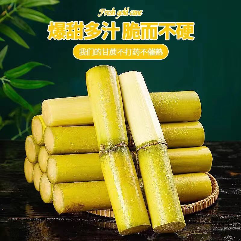 云南黄金甘蔗，黄皮甘蔗，口感酥甜，大量供应市场电商。