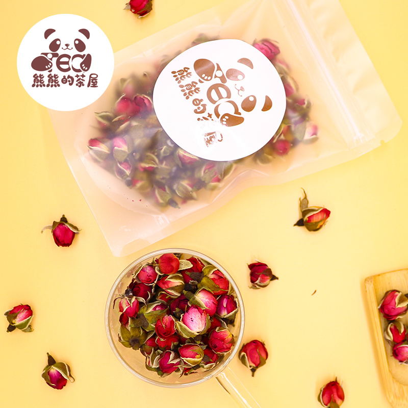 熊熊的茶屋云南金边玫瑰花茶正品旗舰店无硫袋装花蕾干花