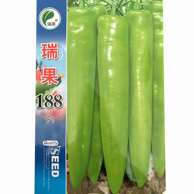 黄皮椒种子瑞果188羊角椒黄绿浓香连续坐果强基地大田用种