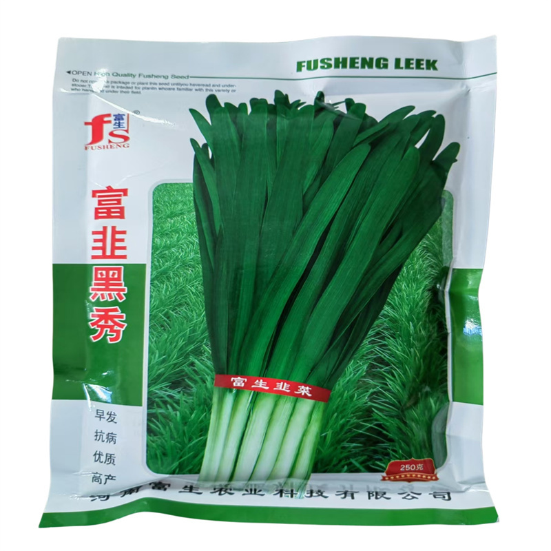 富韭黑秀韭菜种子早发宽叶白根韭菜种子高产耐寒基地