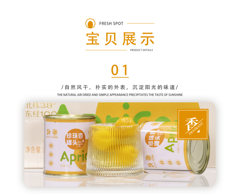【金张掖农优品】张掖珍珠杏罐头礼盒