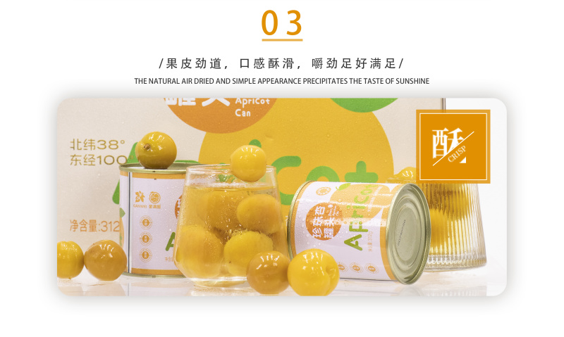 【金张掖农优品】张掖珍珠杏罐头礼盒