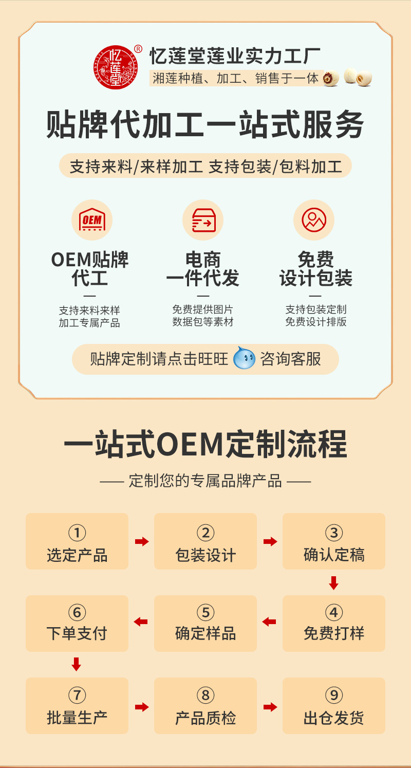 忆莲堂特大颗去心红莲子500克真空包装送礼佳品
