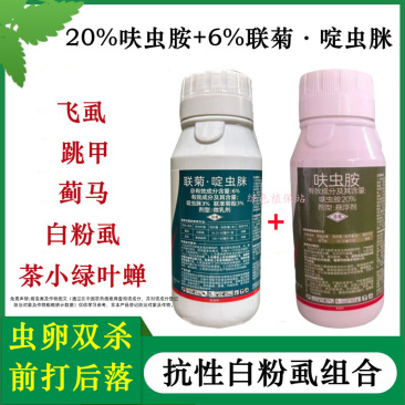 联苯菊酯啶虫脒呋虫胺抗性白粉虱飞虱套餐跳甲蓟马绿叶蝉杀虫
