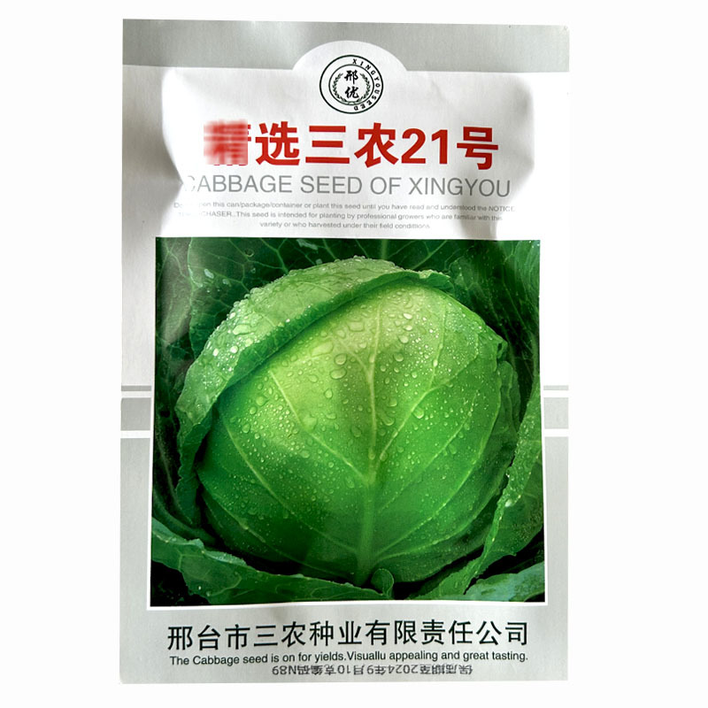 三农21号圆球甘蓝种子手撕包菜杂交品种甜脆抗病卷心菜春秋