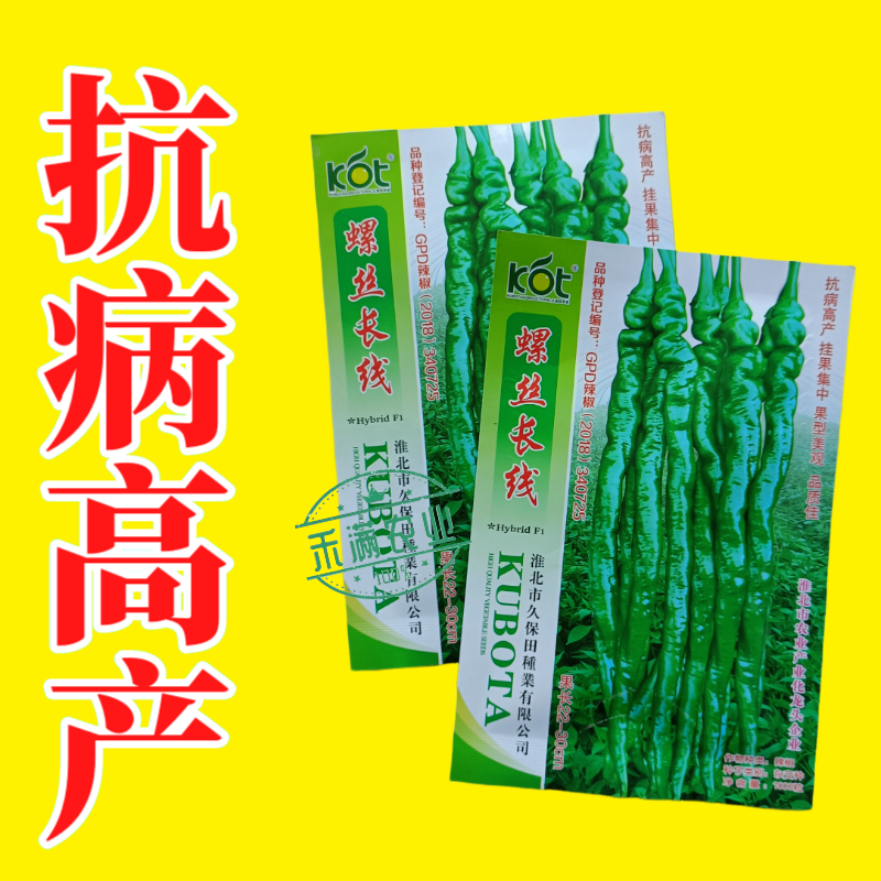 久保田螺丝长线辣椒种子薄皮线椒高产抗病二荆条皱皮螺丝辣椒