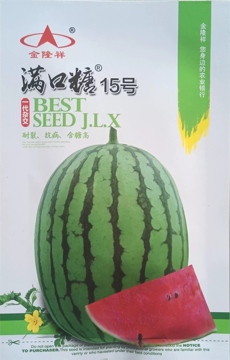 满口糖15号礼品西瓜种子彩虹西瓜种子抗病耐湿耐低温