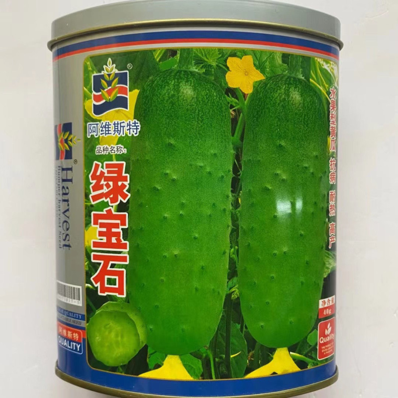 绿宝石旱黄瓜种子短把瓜码密薄皮翠绿肉质脆嫩