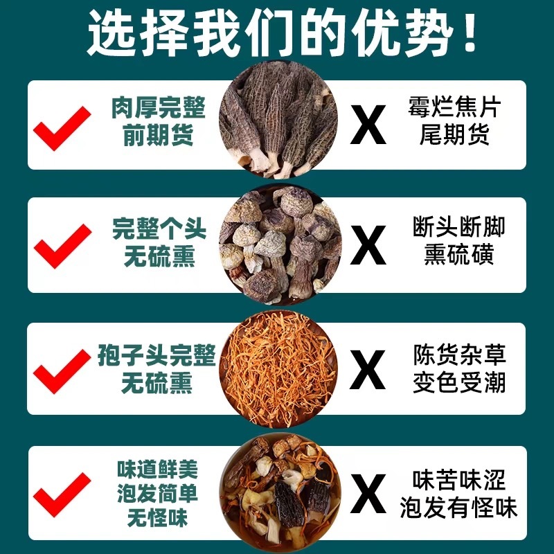 金菇朵朵红菇菌汤包七彩菌汤包羊肚菌煲汤松茸干货炖鸡材料
