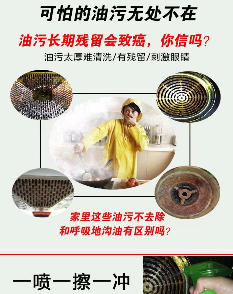 巨型一号丝瓜除油剂抽油烟机清洗剂厨房油污家用强力正品原液