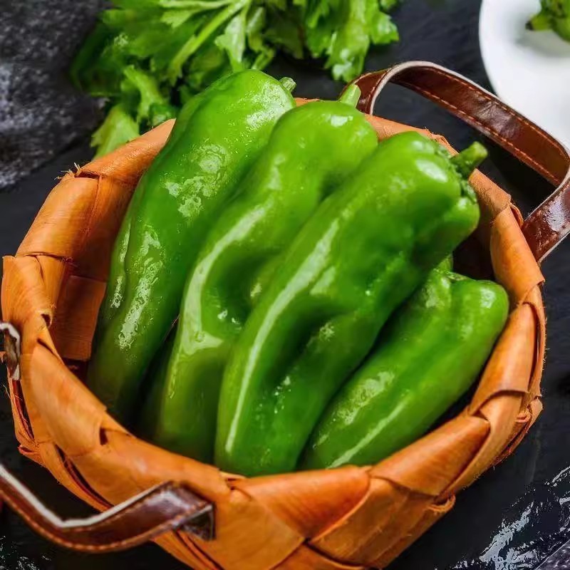 丰胜辣帅薄皮羊角椒种子果形顺直果面微波皱味香辣