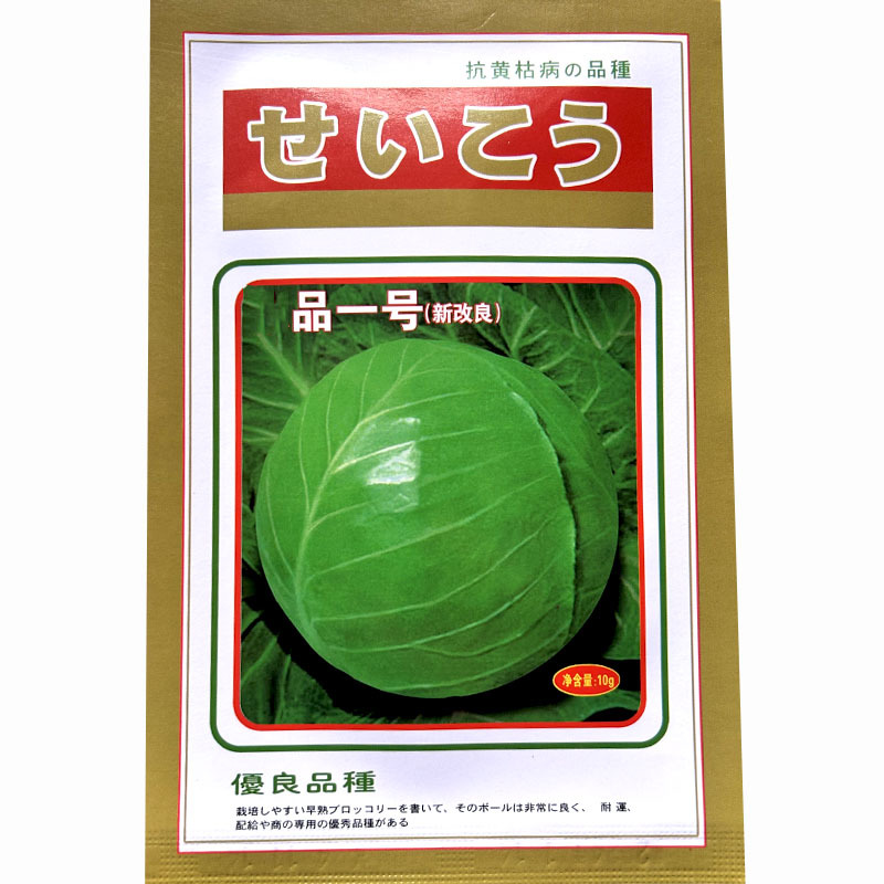 级品一号绿甘蓝种子早熟叶深绿色耐寒耐湿结球紧实