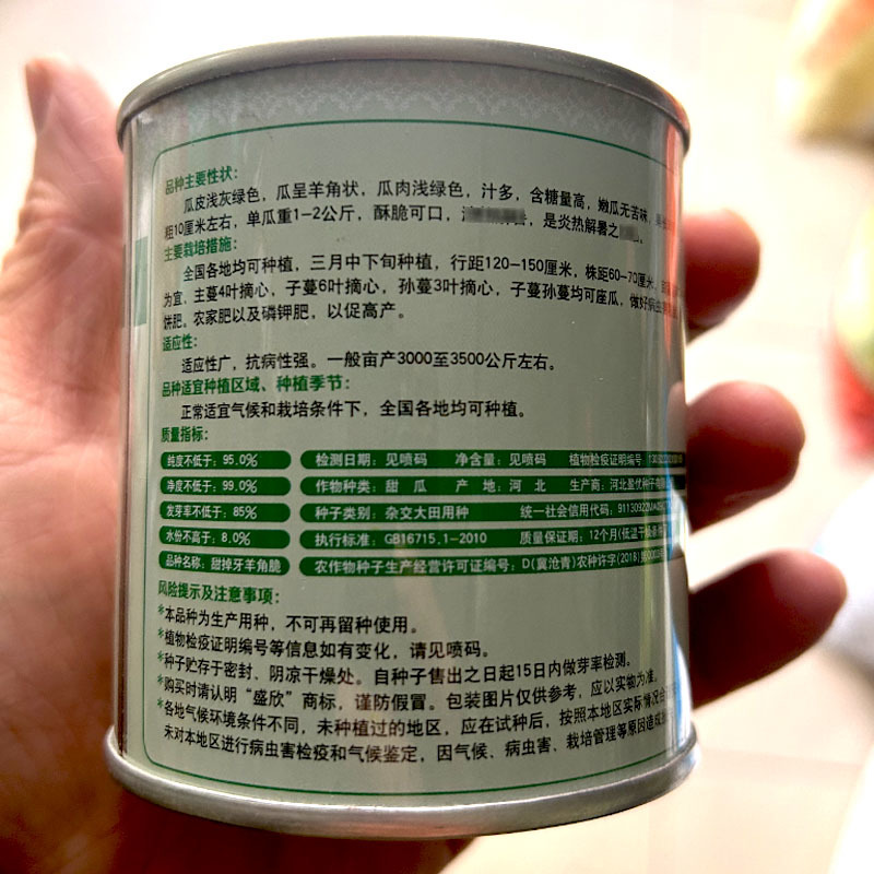 羊角蜜种子甜掉牙羊角脆种子早熟汁多皮薄含糖量高