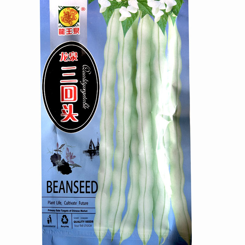 九粒白芸豆种子龙泉三回头豆角早熟纤维少无筋摘不败基地品种