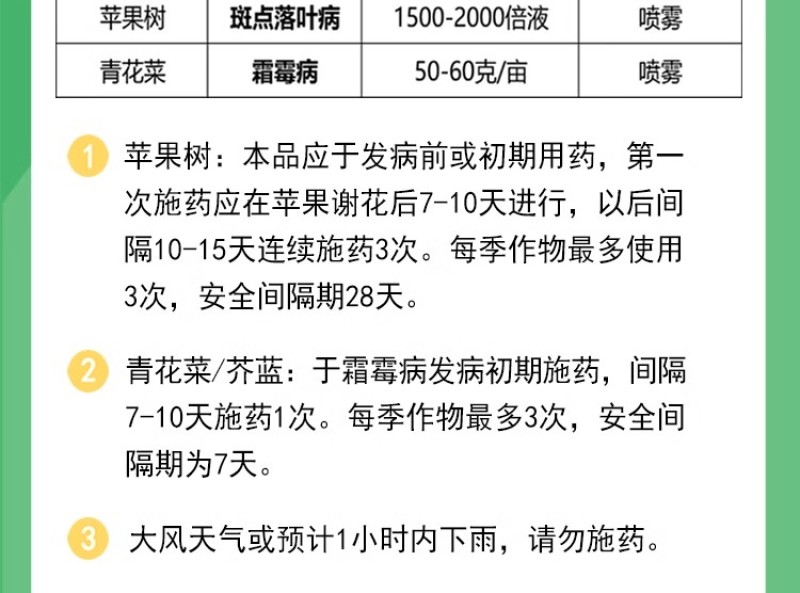 60%高含量唑醚代森联农用芥蓝青花菜霜霉病杀菌剂正品百农