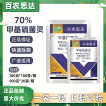 70%高含量甲基硫菌灵果树蔬菜黄瓜白粉病农用杀菌剂正品