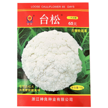 台松65天青梗松花菜种子早熟白花球耐寒耐湿大田种植