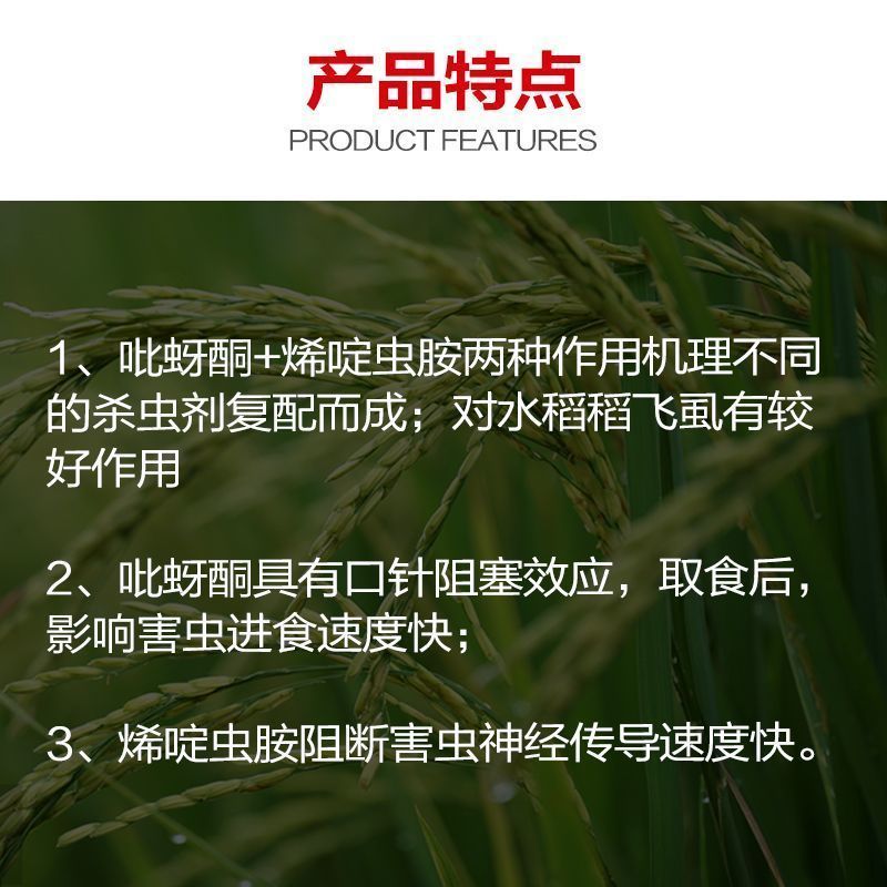 沪联歼飞80%烯啶吡蚜酮烯啶虫胺吡蚜酮正牌水稻稻飞虱专用