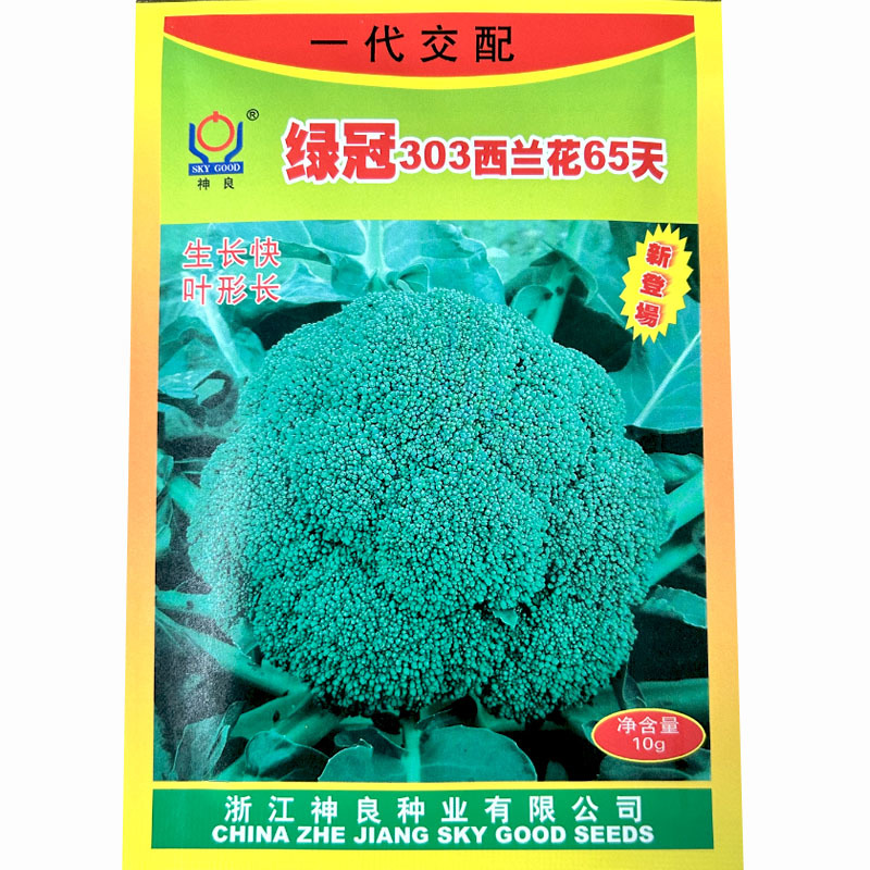 绿冠30365天西兰花种子早熟高产抗病速生绿花椰菜