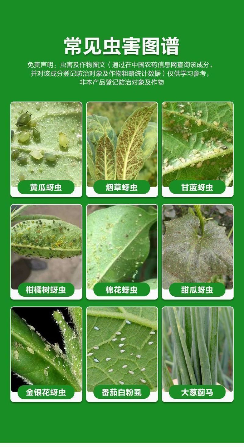 沪联赛安70%啶虫脒黄瓜蚜虫水分散粒剂农用专用触杀杀