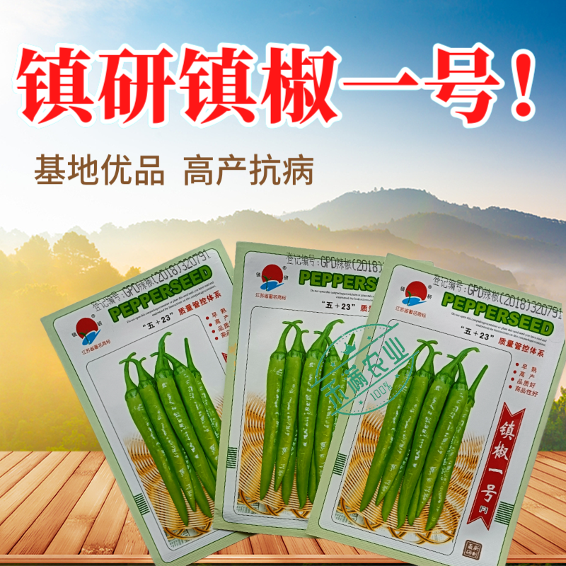 镇辣一号杭椒种子早熟高产蔬菜种子辣椒种淡绿色辣味中等辣椒