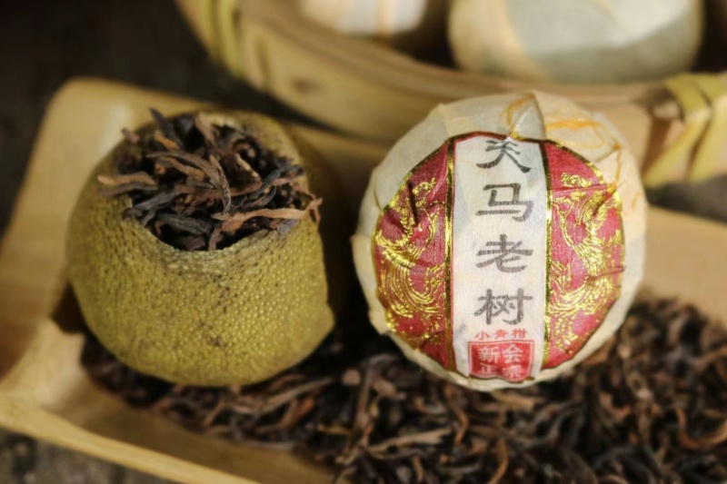 新会小青柑金牙宫廷普洱茶浓香型柑普茶