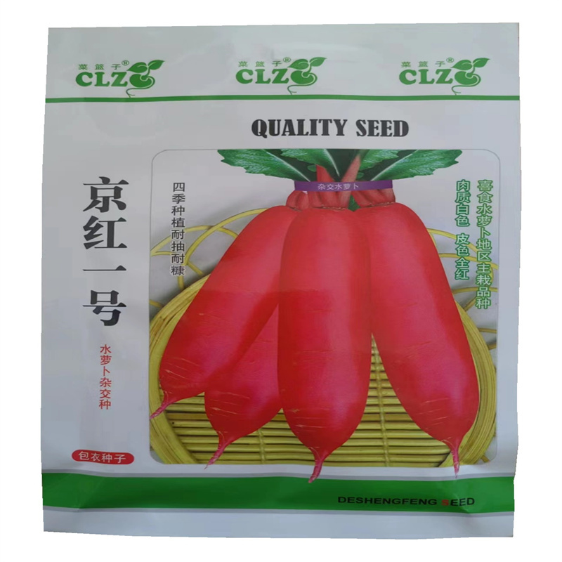 京红一号水萝卜种子三系杂交红皮白肉耐抽苔耐糠心