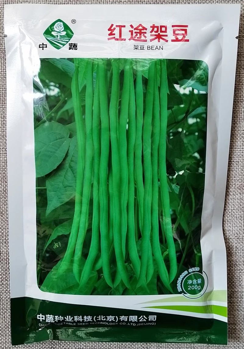 中蔬红途架豆种子豆角无筋豆四季豆种籽嫩荚翠绿口感脆嫩耐热