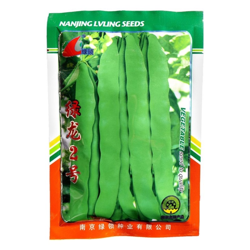 绿龙2号架豆种子耐热抗病嫩荚扁条鲜绿色无筋脆嫩