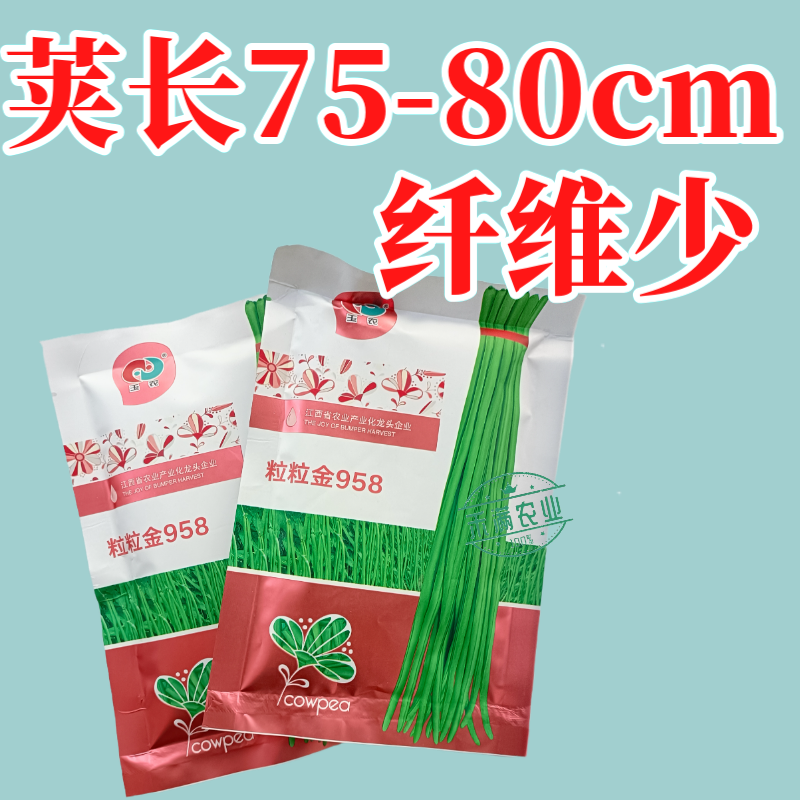粒粒金958高端长豆角种子绿条豇豆种籽翠绿色豇豆种子