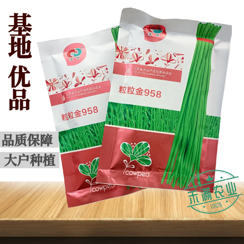 粒粒金958高端长豆角种子绿条豇豆种籽翠绿色豇豆种子