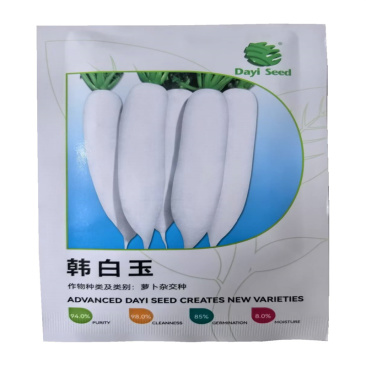 韩白玉白萝卜种子叶数少不易抽苔白皮萝卜种子春秋高产