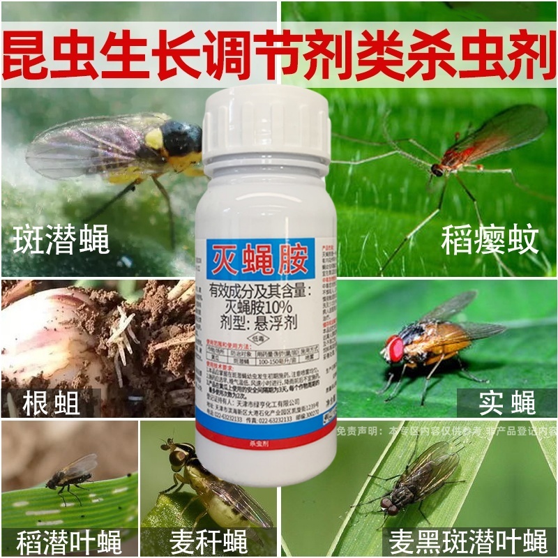 正品绿亨10%灭蝇胺黄瓜美洲斑潜蝇潜叶蛾鬼画符农药杀虫剂
